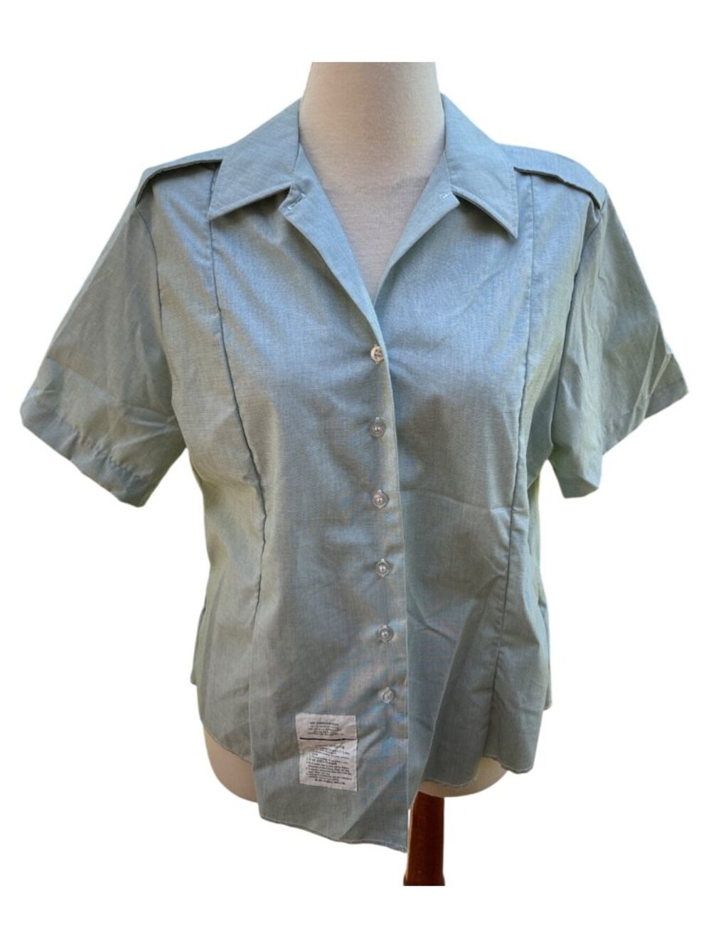 Womens Army Green Short Sleeve Uniform Shirt By DSCP Size 20R Polyester/Cotton